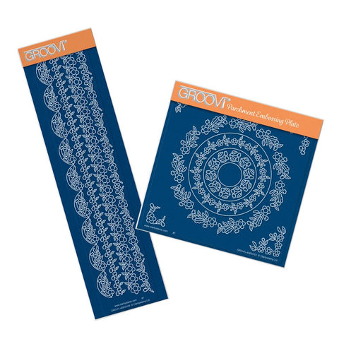 Tina's Floral Doodles <br/>A5 Square & Groovi Border Plate Set