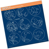 Linda's 123 Flowers - B <br/>Sweet Pea, Lisianthus & Lily <br/>A4 Square Groovi Plate