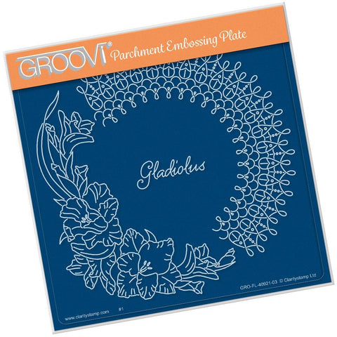 Linda's Gladiolus & Lace <br/>A5 Square Groovi Plate