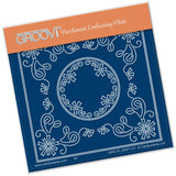 Tina's Aster Flowers Parchlet <br/>A6 Square Groovi Baby Plate