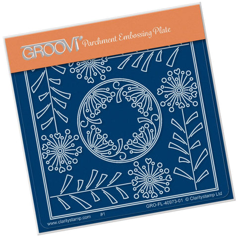 Tina's Allium Flowers Parchlet <br/>A6 Square Groovi Baby Plate