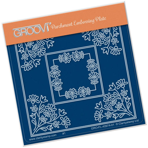 Tina's Wild Flowers Parchlet <br/>A6 Square Groovi Baby Plate