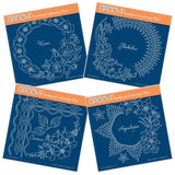 Linda's Flowers & Lace Quartet <br/>A5 Square Groovi Plate Set