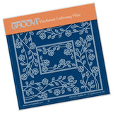 Tina's Rectangle Flowers Parchlet <br/>A6 Square Groovi Baby Plate