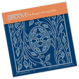 Tina's Oval Flowers Parchlet <br/>A6 Square Groovi Baby Plate