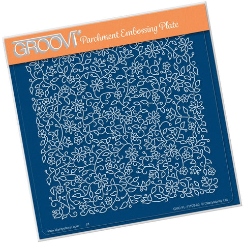 Floral Flourish Background <br/>A5 Square Groovi Plate