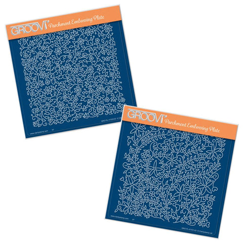 Floral Backgrounds <br/>A5 Square Groovi Plate Set