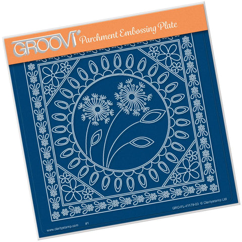 Tina's Dandelion & Floral Frames <br/>A5 Square Groovi Plate