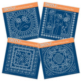 Tina's Flower Frames Quartet <br/>A5 Square Groovi Plate Set