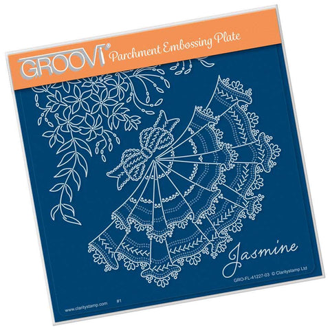 Linda's Jasmine & Lace <br/>A5 Square Groovi Plate