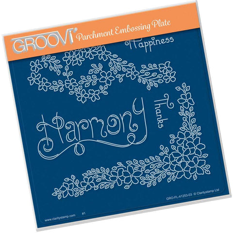 Tina's Harmony Flowers <br/>A5 Square Groovi Plate