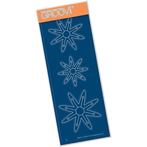 Tina's Stellar Blooms Picot Flowers <br/>A5 Long Groovi Plate