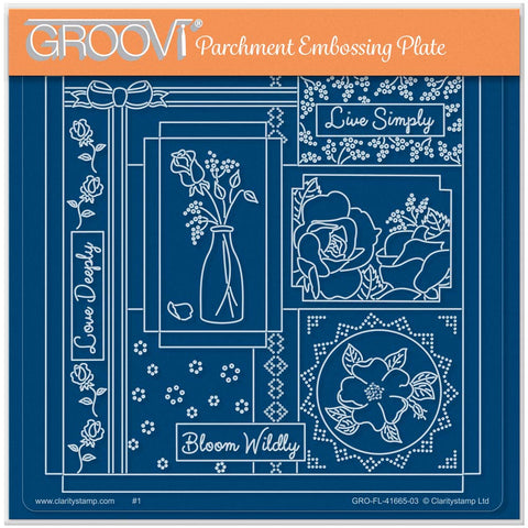Linda Williams' Live Simply, Bloom Wildly - Easy Layout A5 Square Groovi Plate