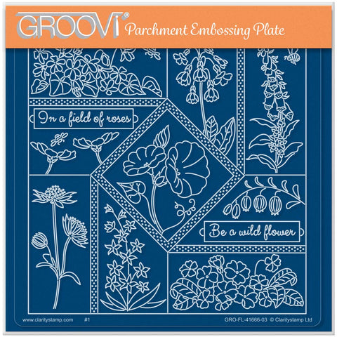 Linda Williams' Be a Wildflower - Easy Layout A5 Square Groovi Plate