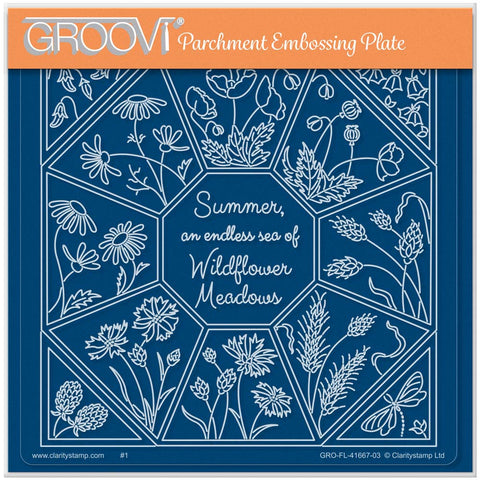 Linda Williams' Sea of Wildflowers Meadows - Easy Layout A5 Square Groovi Plate