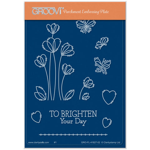 Tina's Brighten Your Day Flowers A6 Groovi Plate