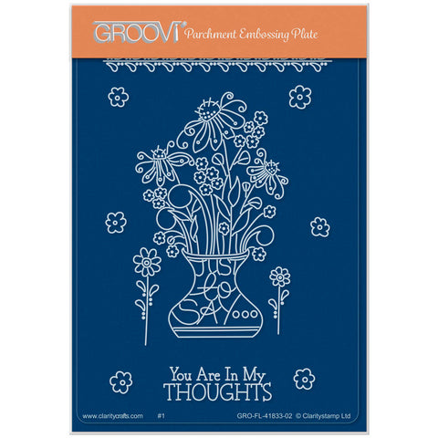 Tina's Just to Say Flowers A6 Groovi Plate
