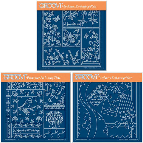 Linda Williams' Easy Layout Set 3 A5 Square Groovi Plate Trio