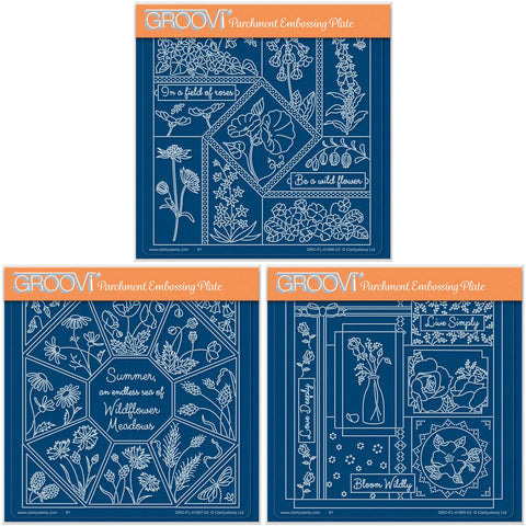 Linda Williams' Easy Layout Set 4 A5 Square Groovi Plate Trio