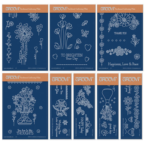 Tina's Flowers Set 2 A6 & Spacer Groovi Plate Collection