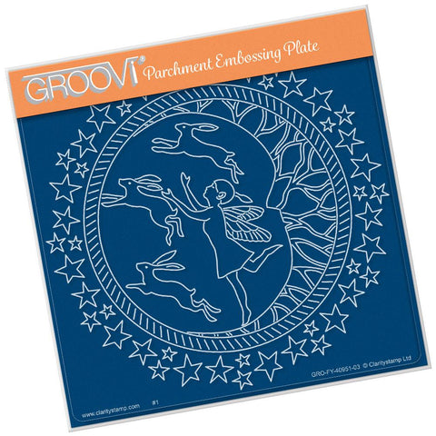 Fairy Night Round <br/>A5 Square Groovi Plate <br/>(Set GRO-FY-40976-03)