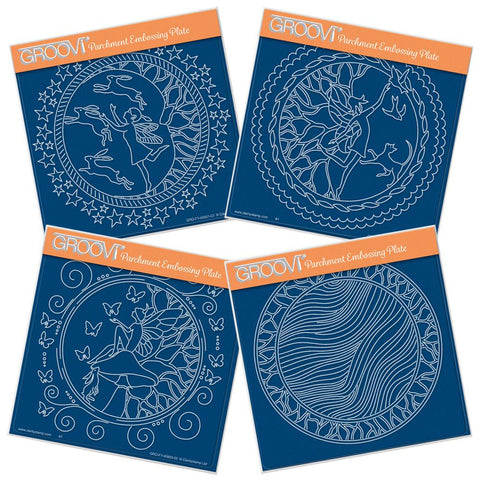 Fairy Rounds Quartet <br/>A5 Square Groovi Plate Set
