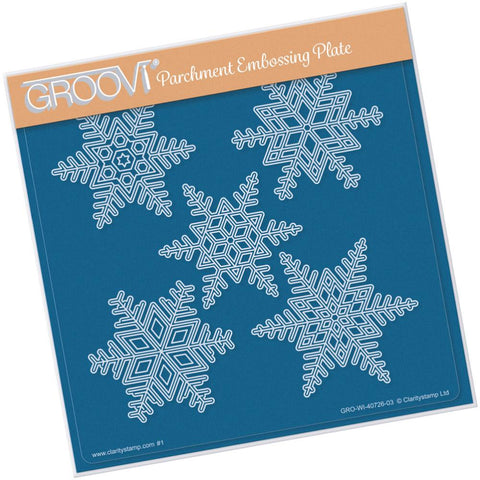 Large Snowflakes <br/>A5 Square Groovi Plate