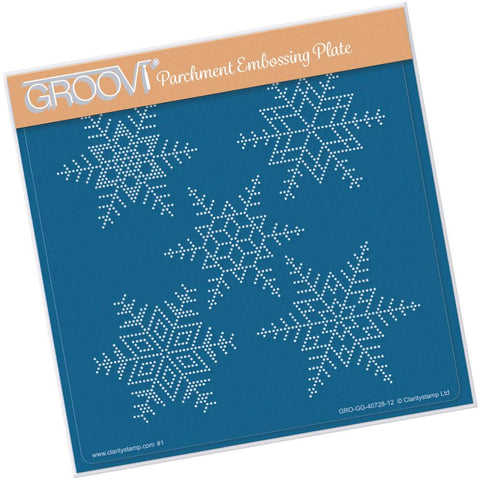 Large Snowflakes <br/>A5 Square Groovi Piercing Grid