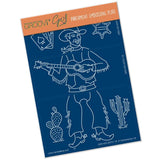 Groovi Go! Cowboy Figure <br/>3 Part A6 Groovi Plate <br/>(Set GRO-GO-40808-19)