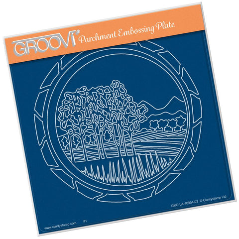 Napa Valley Round <br/>A5 Square Groovi Plate <br/>(Set GRO-LA-40978-03)