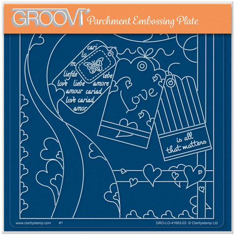 Linda Williams' Love Is All That Matters - Easy Layout A5 Square Groovi Plate