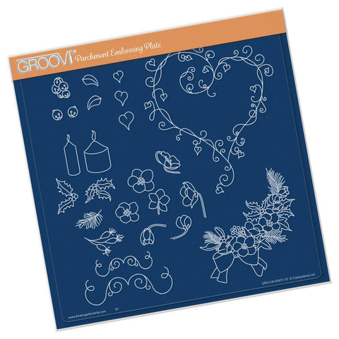 Hearty Wreath <br/>A4 Square Groovi Plate