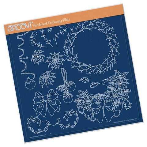 Twiggy Wreath <br/>A4 Square Groovi Plate