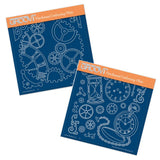 Clocks & Cogs <br/>A5 Square Groovi Plate Set