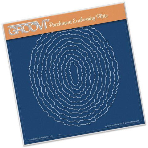 Nested Deckle Ovals <br/>A5 Square Groovi Plate