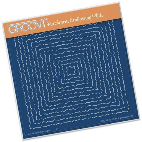 Nested Deckle Squares <br/>A5 Square Groovi Plate <br/>(Set GRO-PA-40056-03)