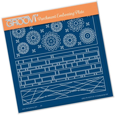 Tina's Funky Brickwork Layering Panels <br/>A5 Square Groovi Plate