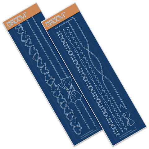 Ribbon & Stitching <br/>Groovi Border Plate Set