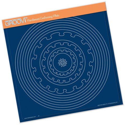 Nested Circles & Frilly Frames <br/>A4 Square Groovi Plate