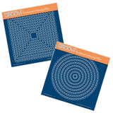 Nested Scallops Circles & Squares <br/>A5 Square Groovi Plate Set