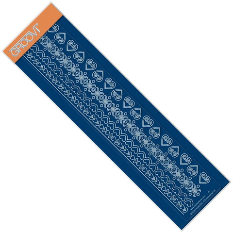 Tina's Doodle Hearts 1 <br/>Groovi Border Plate <br/>(Set GRO-LO-40894-XX)