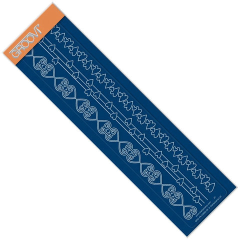 Tina's Doodle Hearts 2 <br/>Groovi Border Plate <br/>(Set GRO-LO-40893-XX)
