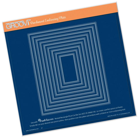 Nested Rectangles Picot Cut <br/>A4 Square Groovi Plate