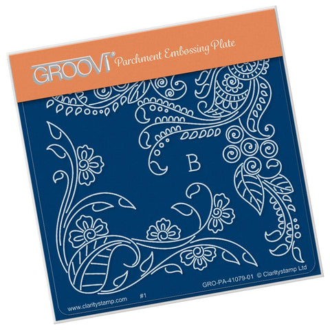 Tina's Henna Petites - B <br/>A6 Square Groovi Baby Plate