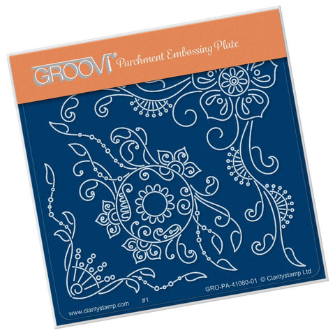 Tina's Henna Petites - E <br/>A6 Square Groovi Baby Plate