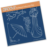 Geisha <br/>A5 Square Groovi Plate <br/>(Set GRO-PE-40292-03)