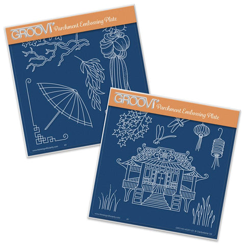 Geisha & Waterhouse <br/>A5 Square Groovi Plate Set