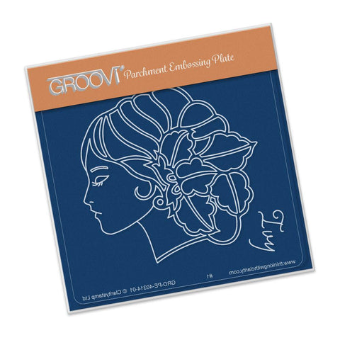 Ivy Cameo <br/>A6 Square Groovi Baby Plate <br/>(Set GRO-PE-40329-01)