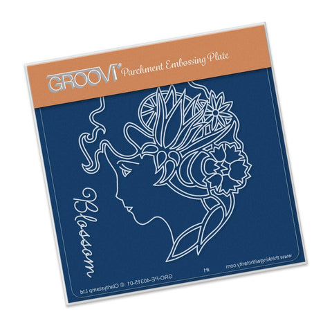 Blossom Cameo A6 Square Groovi Baby Plate (Set GRO-PE-40329-01)