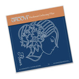 Fleur Cameo <br/>A6 Square Groovi Baby Plate <br/>(Set GRO-PE-40329-01)